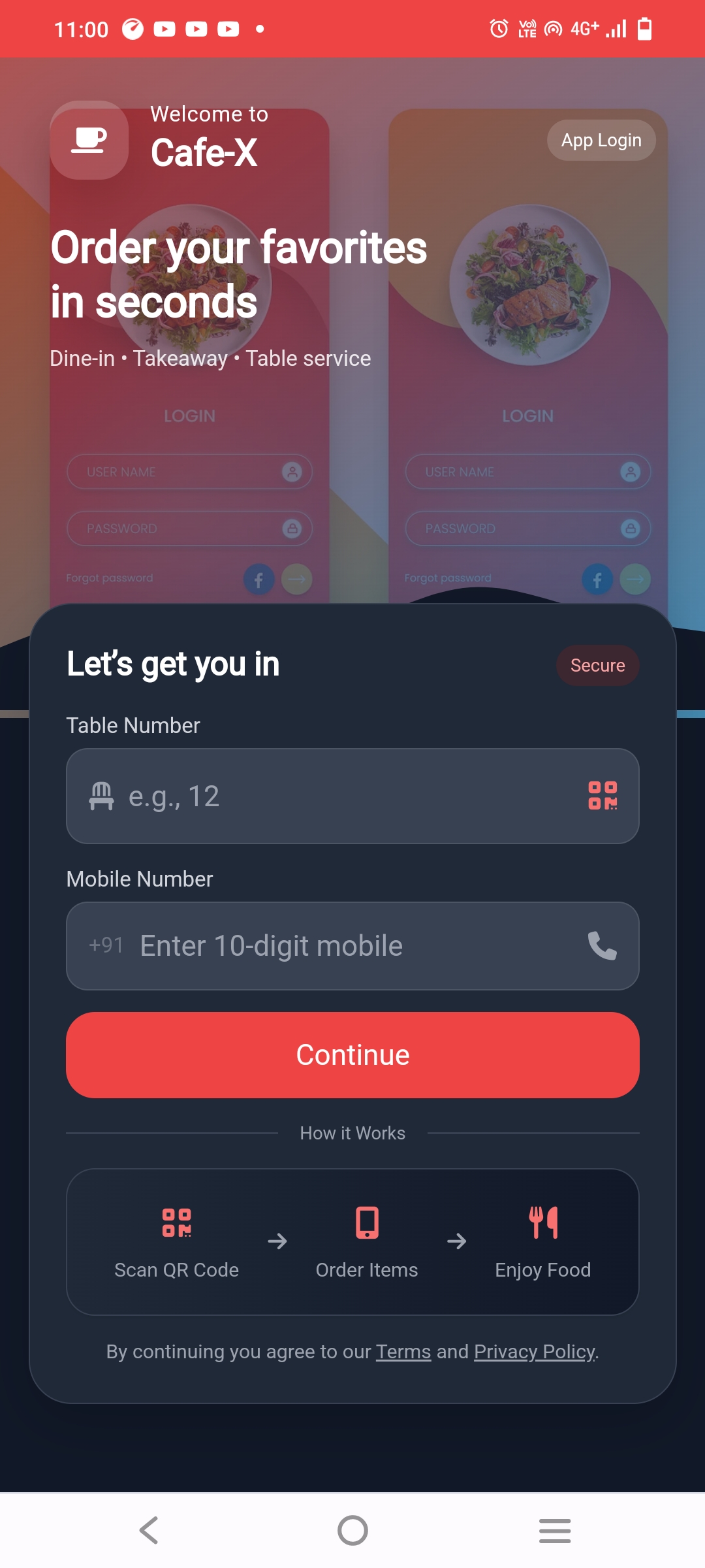 Cafe‑X POS mobile screenshot 1