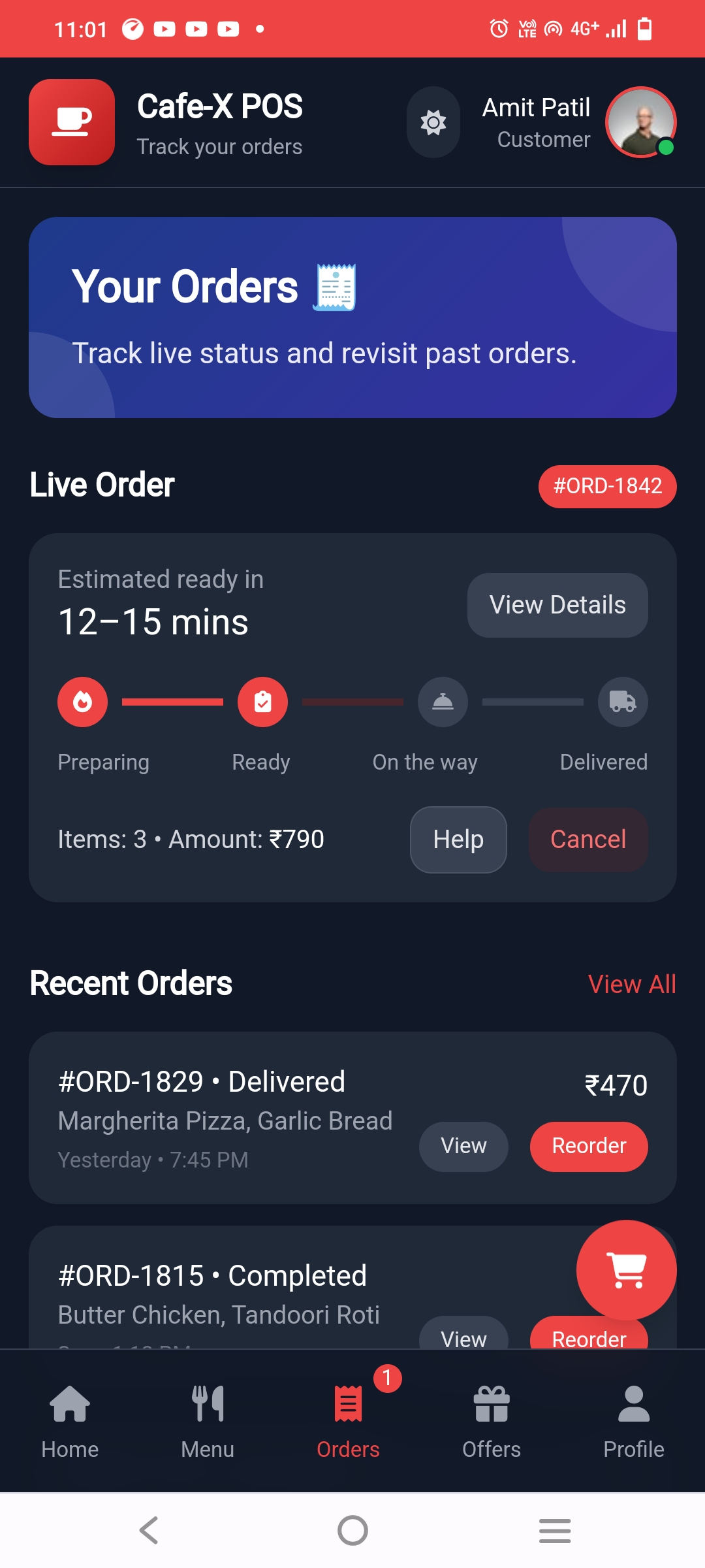 Cafe‑X POS mobile screenshot 3